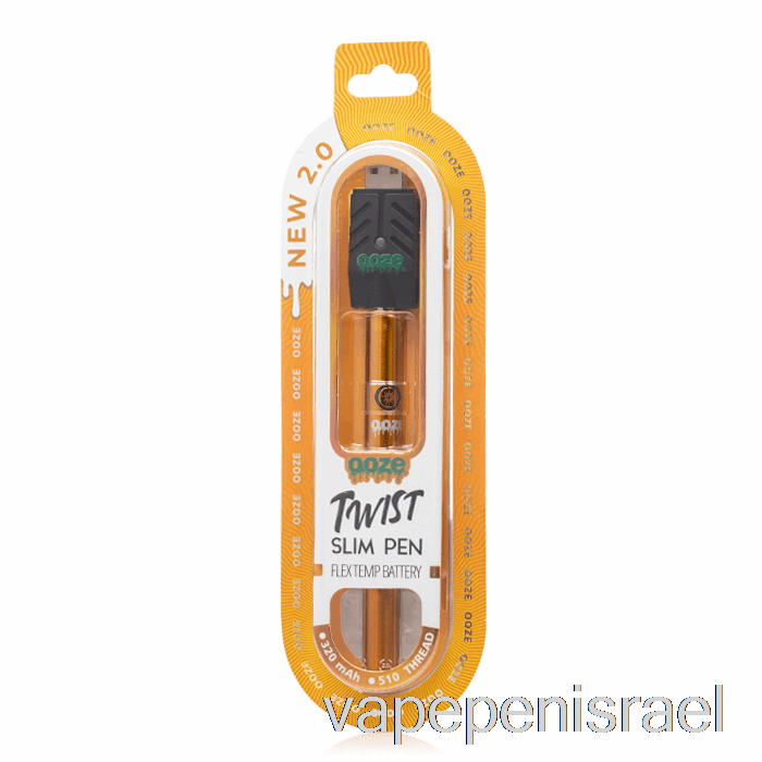 חד פעמי Vape Israel Ooze Slim Twist Pen 2.0 Flex Temp סוללה כתום עסיסי